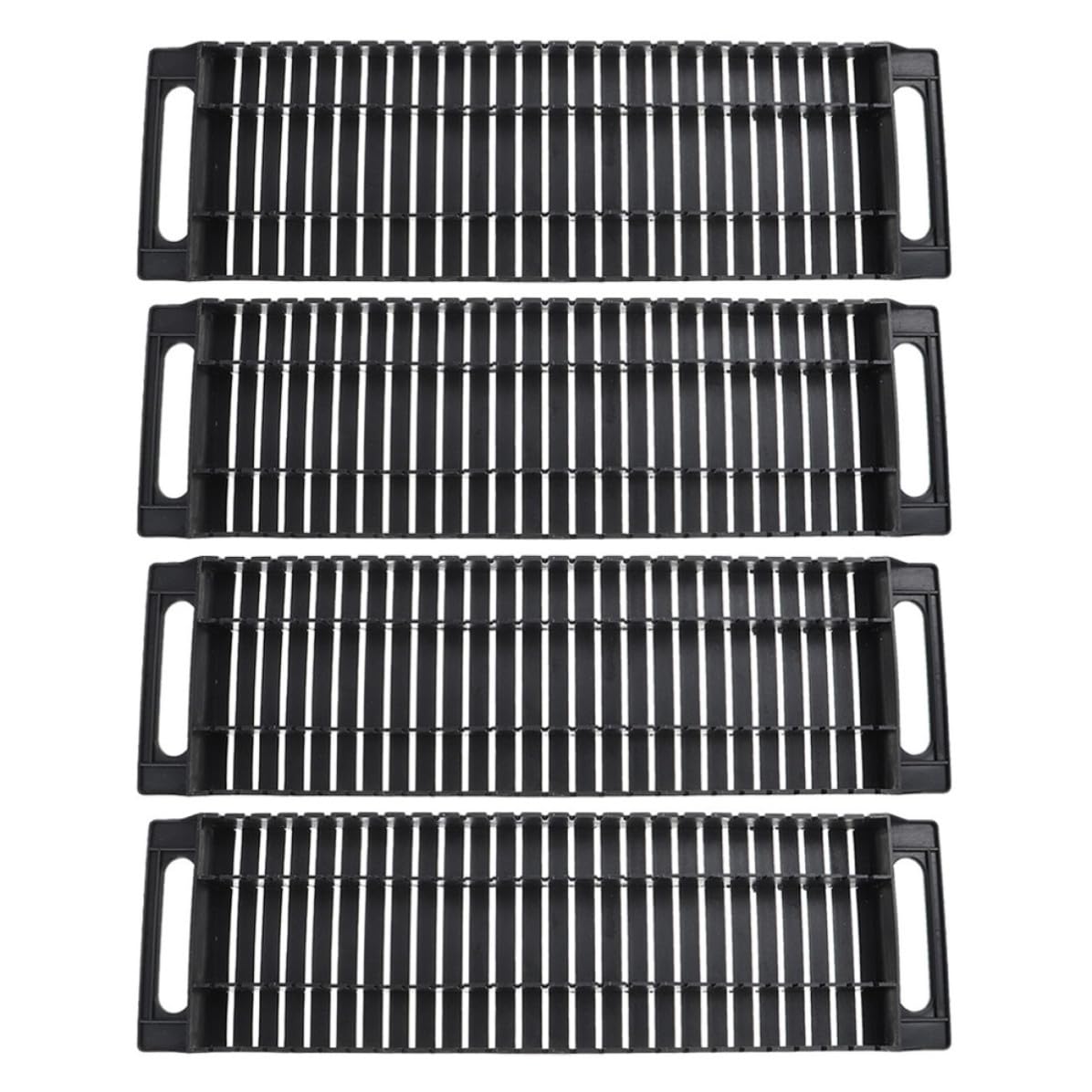 jojofuny Supporto per Circuit Board e PCB 4pz 25 Slot in Plastico Nero Antistatico per Postazioni di Lavoro Elettroniche