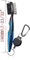 Vista 2 de Pack of 2 Golf Club Brush Groove Cleaner with Retractable Zip-line and Aluminum Carabiner Cleaning Tools