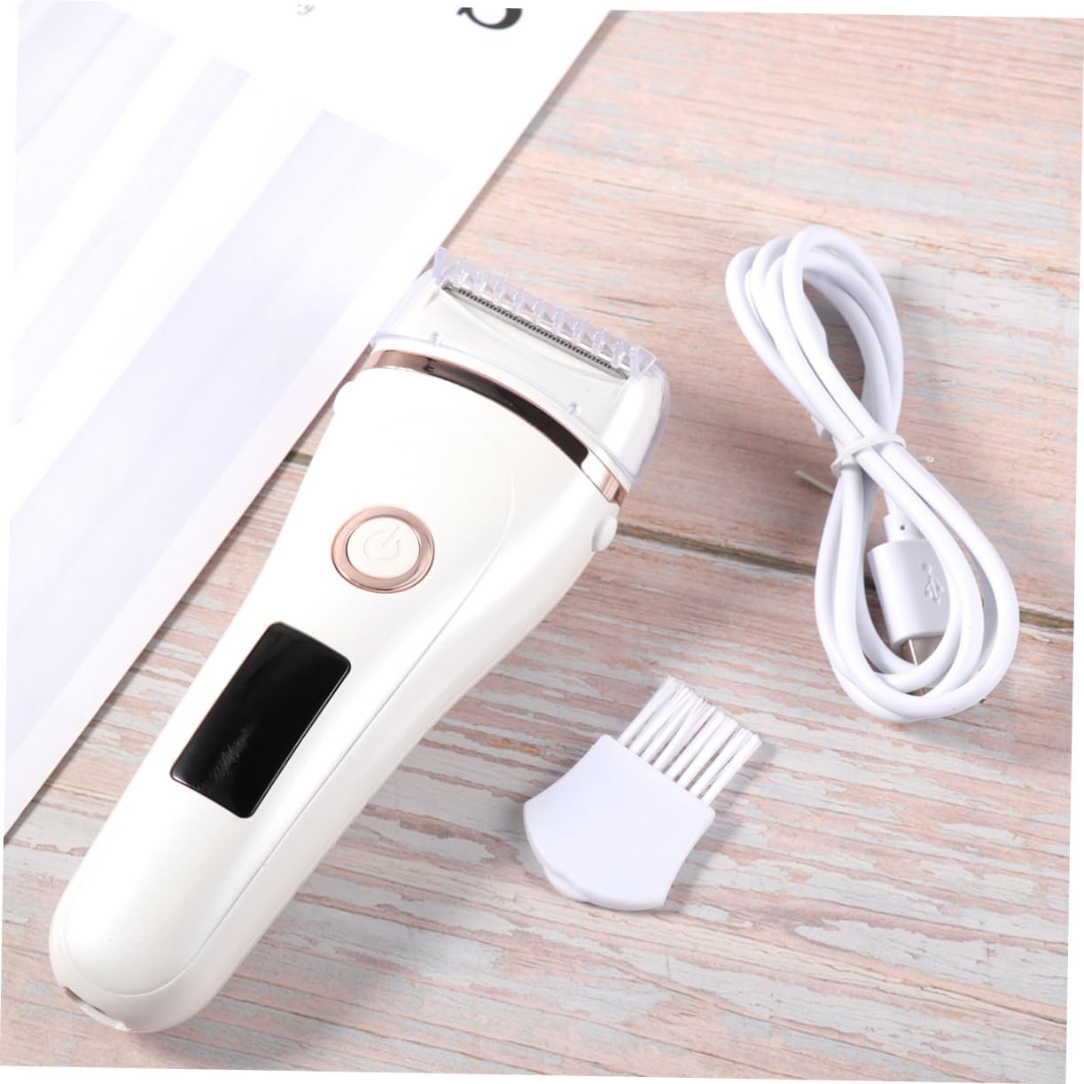 USB Rechargeable Ladies Shaver for Women Removal Epilator Led Display Bikini Line Trimmer Stainless Steel Blade Pain Skin Smooth