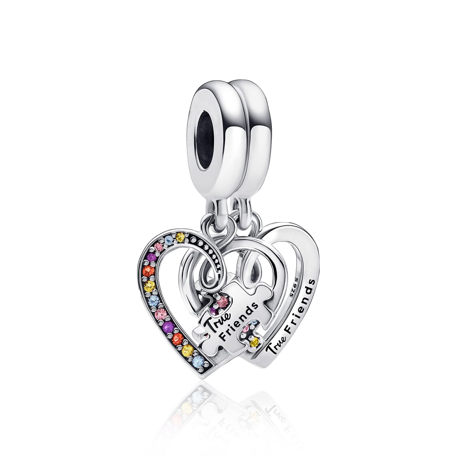 MGIUL Personaggi del Cinema Castelli Pupazzi di Neve Ali e Clips Charm Pendant Argento 925 Ciondoli Perline Gioielli Regalo per le Donne