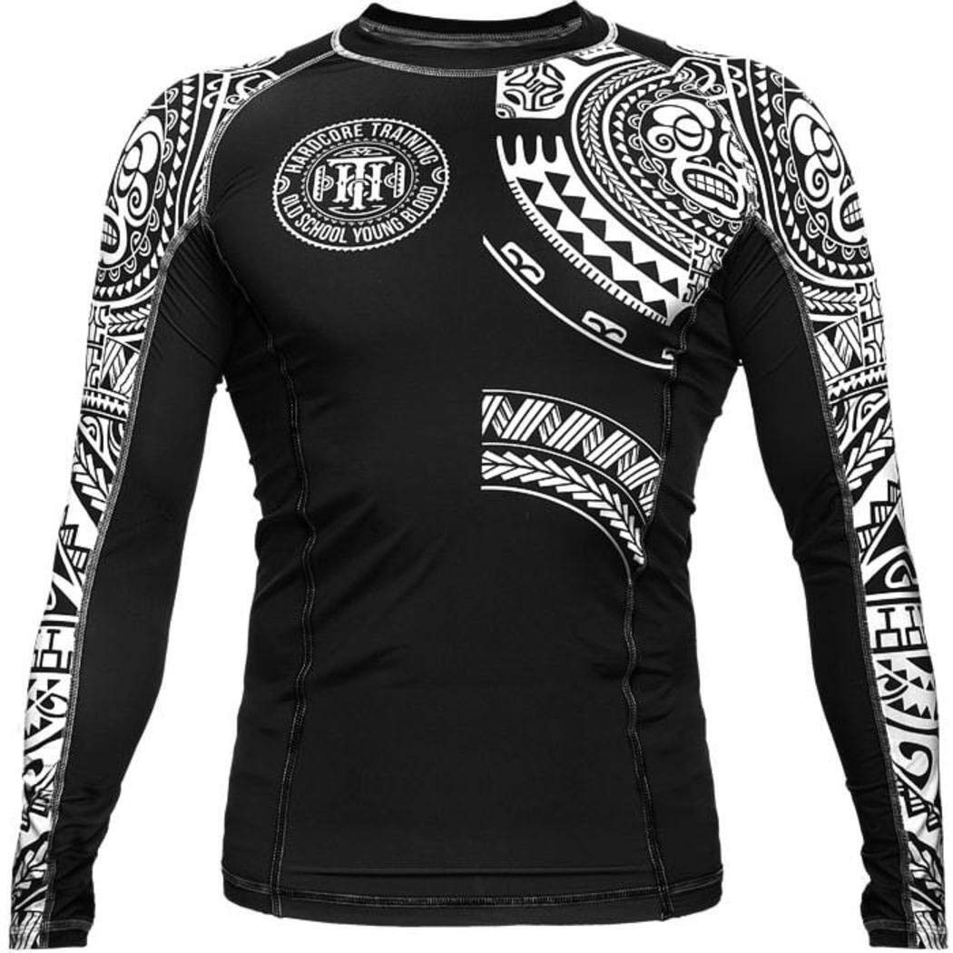 Hardcore TrainingKoi Black Men's Rash Guard Compression Long Sleeve MMA No-Gi Tight BJJ Grappling Base Layer Fitnes