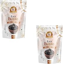 NUTZEE Afghani Seedless Black Raisins- 500gm | Naturally Sweet & Juicy | High in Antioxidants | Delicious & Nutrient-Rich Dry Fruit | Perfect for Healthy Snacking, Baking, Cooking
