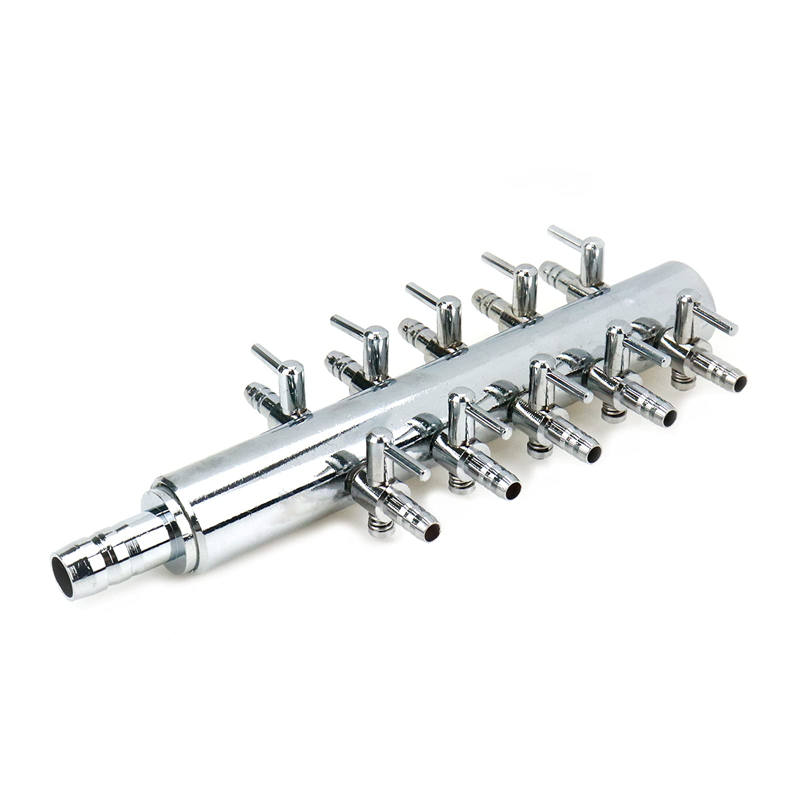 Aquarium 10 Way Inline Manifold Air Flow Pump Tubing Splitter Lever Control Valve