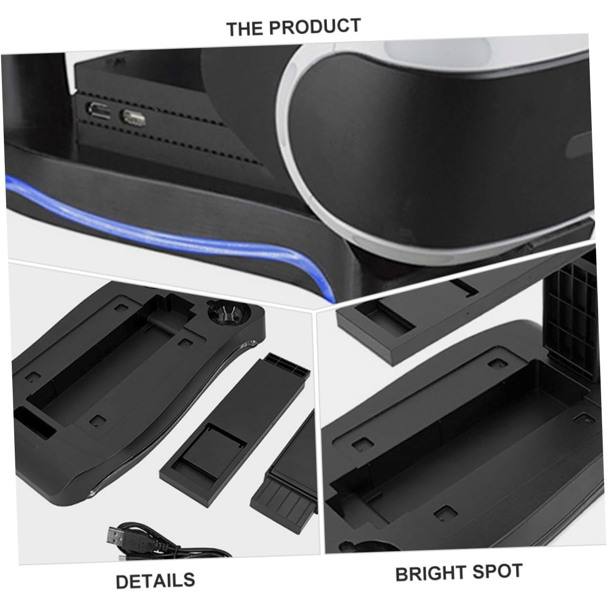 LABRIMP Soporte De Carga para Controlador De VR Estación De Carga para Gafas Virtual Soporte Vertical para Consola Controlador para Sala De