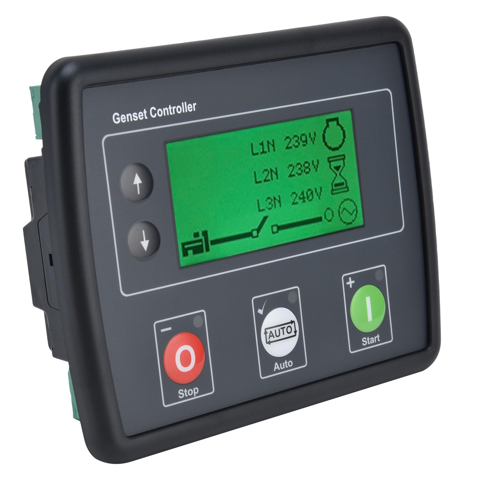 Yctze Controlador de Arranque Automático DSE4510 para Grupos Electrógenos con Monitoreo y Funciones Completos, Pantalla LCD para Gasolina