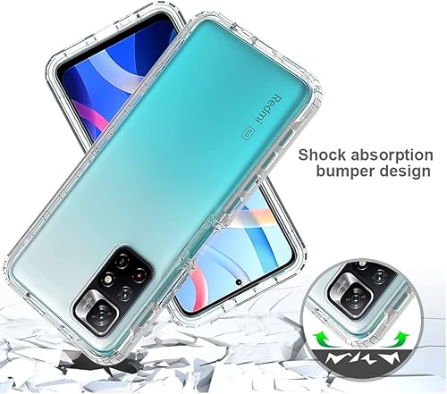 Miniatura 7 de Funda compatible con Poco M4 Pro 5G/Redmi Note 11T 5G con protector de pantalla de vidrio templado, cuerpo completo, a prueba de golpes,