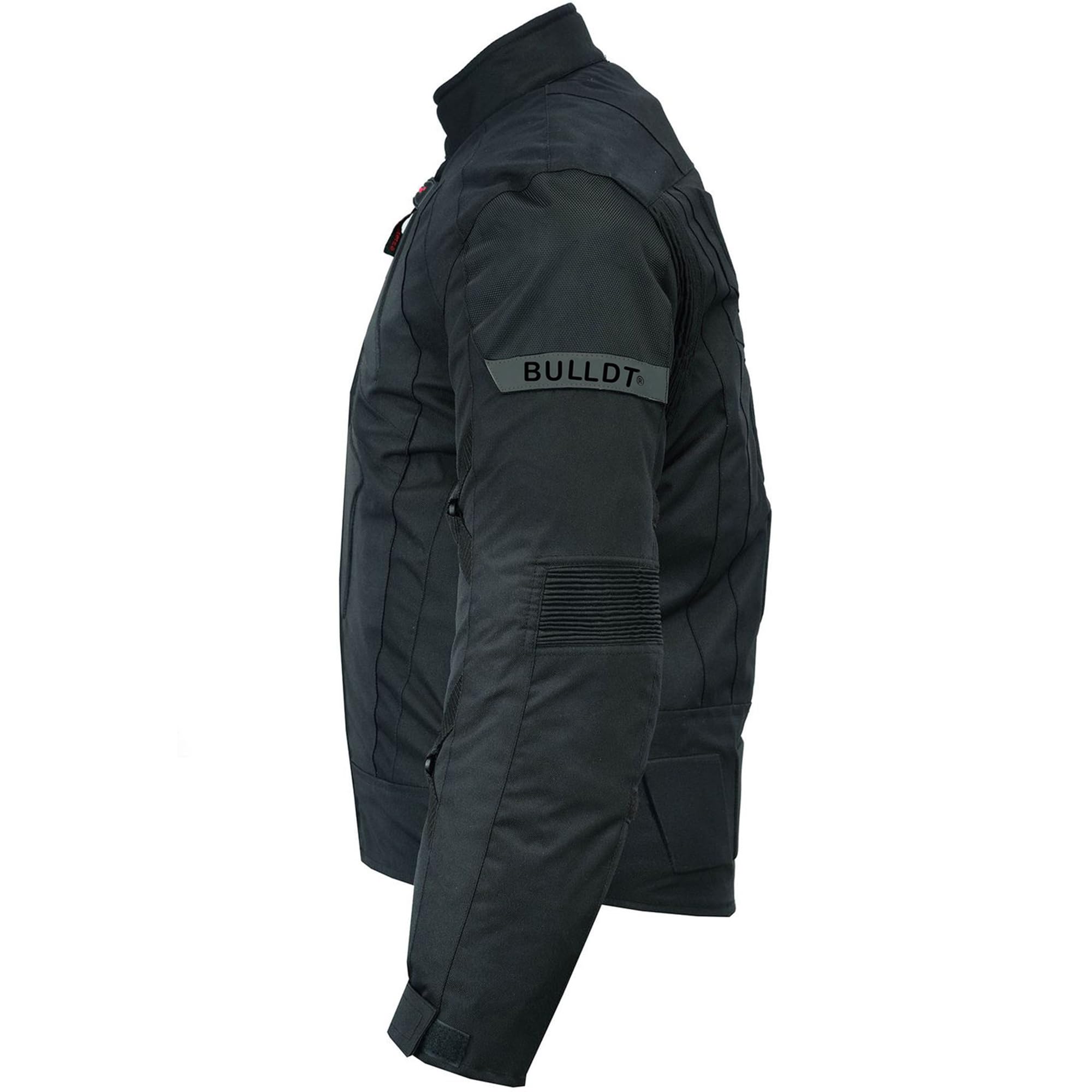BULLDT Motorradjacke Herren textil kurze Bikerjacke mit CE2-Protektoren - Sportlich Bodyfit dehnbaren Einsätzen, 4 Taschen, Abnehmbar Futter, aus 4 Schichten, Winddicht, Reflektierend -