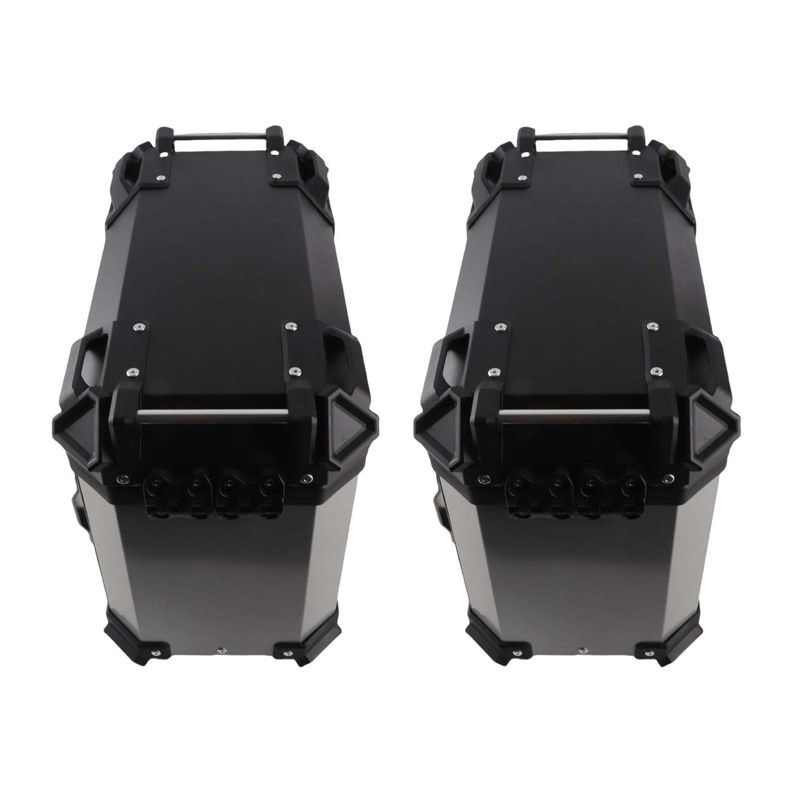 Acouto Kufer Boczny Motocykla ze Stopu Aluminium o Dużej Pojemności 35L, 2 szt. Twardego Sakwy z Zamkiem i Uchwytem R Boczny Kufer Motocyklowy Pudełko do Przechowywania Motocykla Twarde Siodełko
