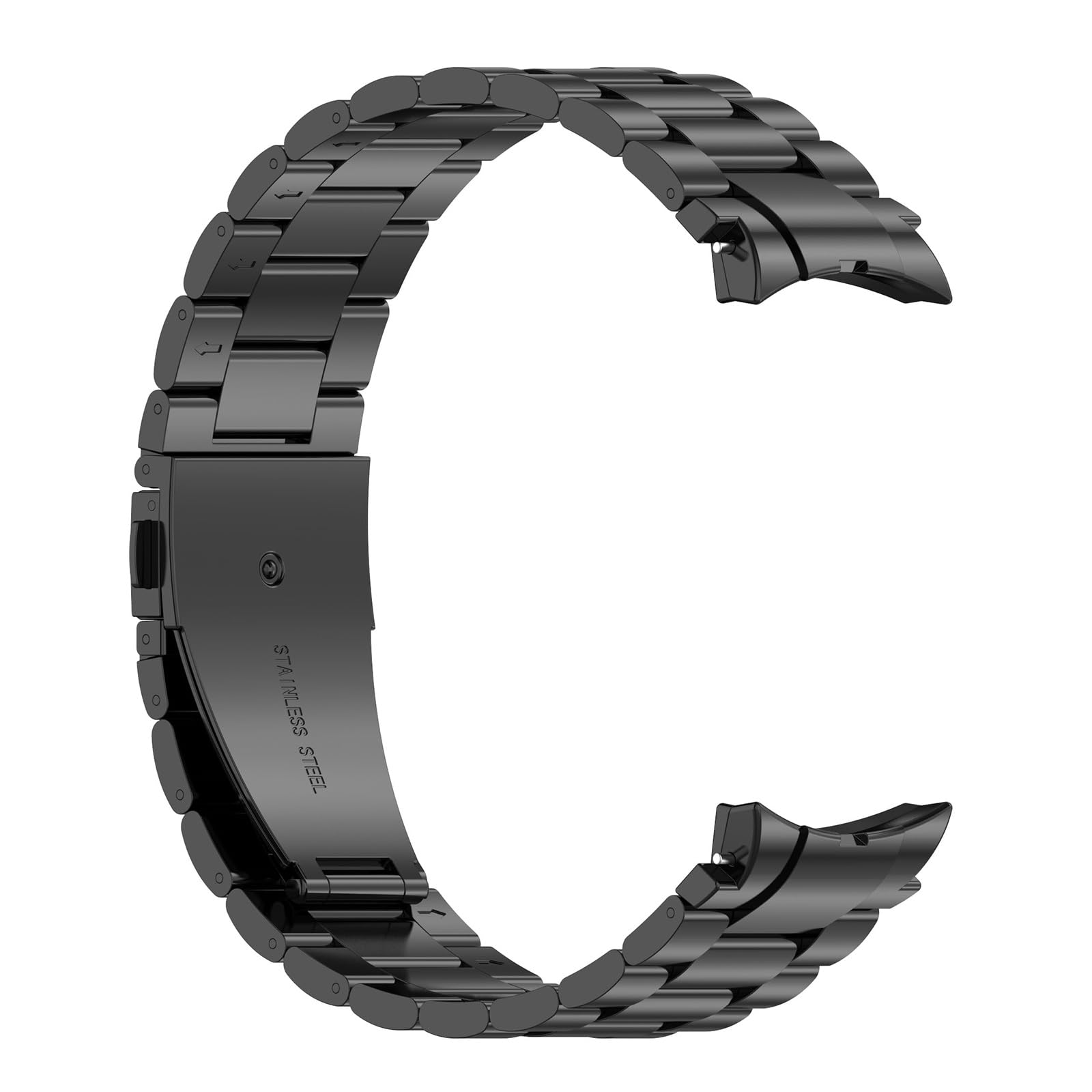 Correa de metal de liberación rápida con tres cuentas para reloj inteligente 7/6/5/4, unisex, correa reemplazable