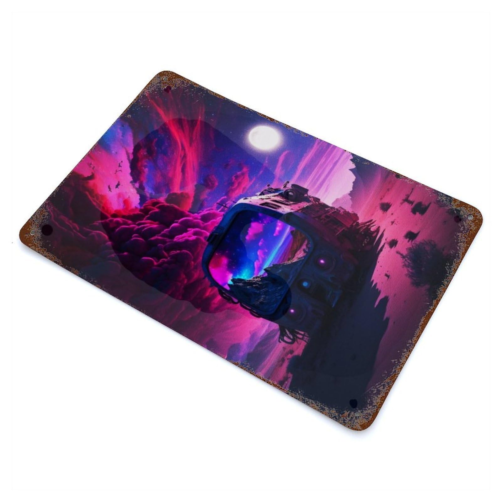 Colorful Dreams Rust Effect Tin Sign 11.8"x7.9", Novelty Wall Decor for Garage, Pub Or Kitchen