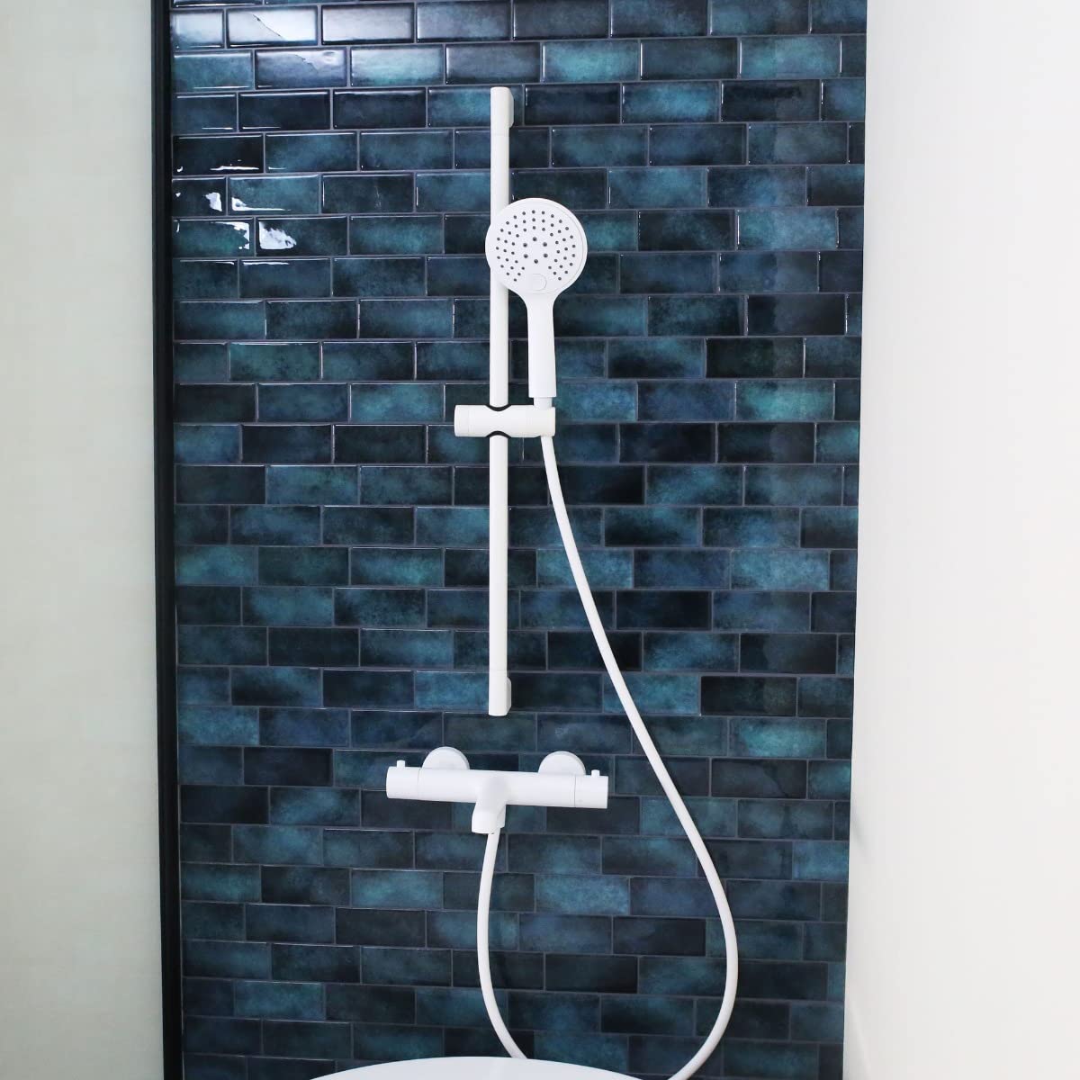 Essebagno Luisa Barra de ducha 3 piezas blanca