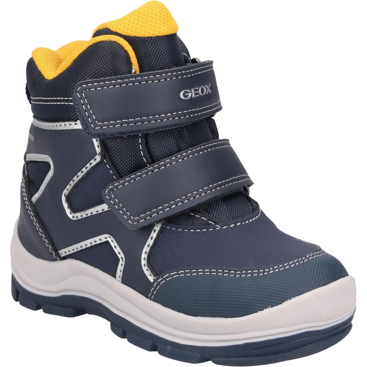 Geox Baby Boys' B Flanfil Boy B ABX Ankle Boot, Navy Yellow, 4.5 UK