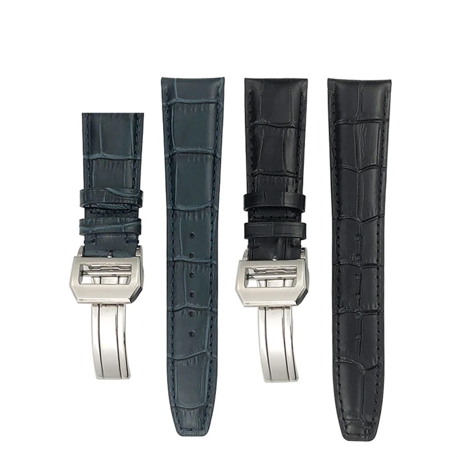20mm 21mm 22mm estremità curva cinturino in vera pelle di mucca di ricambio per orologi IWC Portugieser PILOT fibbia pieghevole