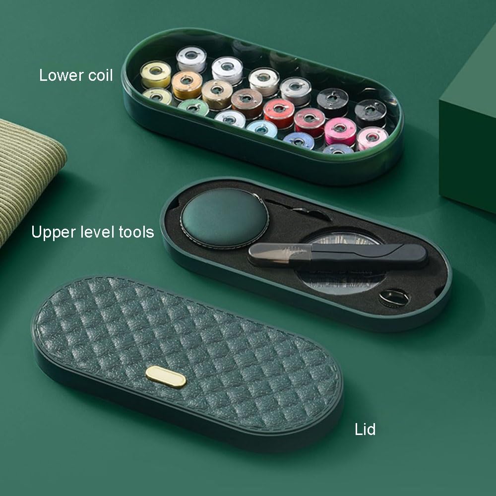 Kit de Costura portátil para Viaje, práctico y Multifuncional, para el hogar, con Agujas, Hilos y Tijeras, Herramienta para Manualidades.