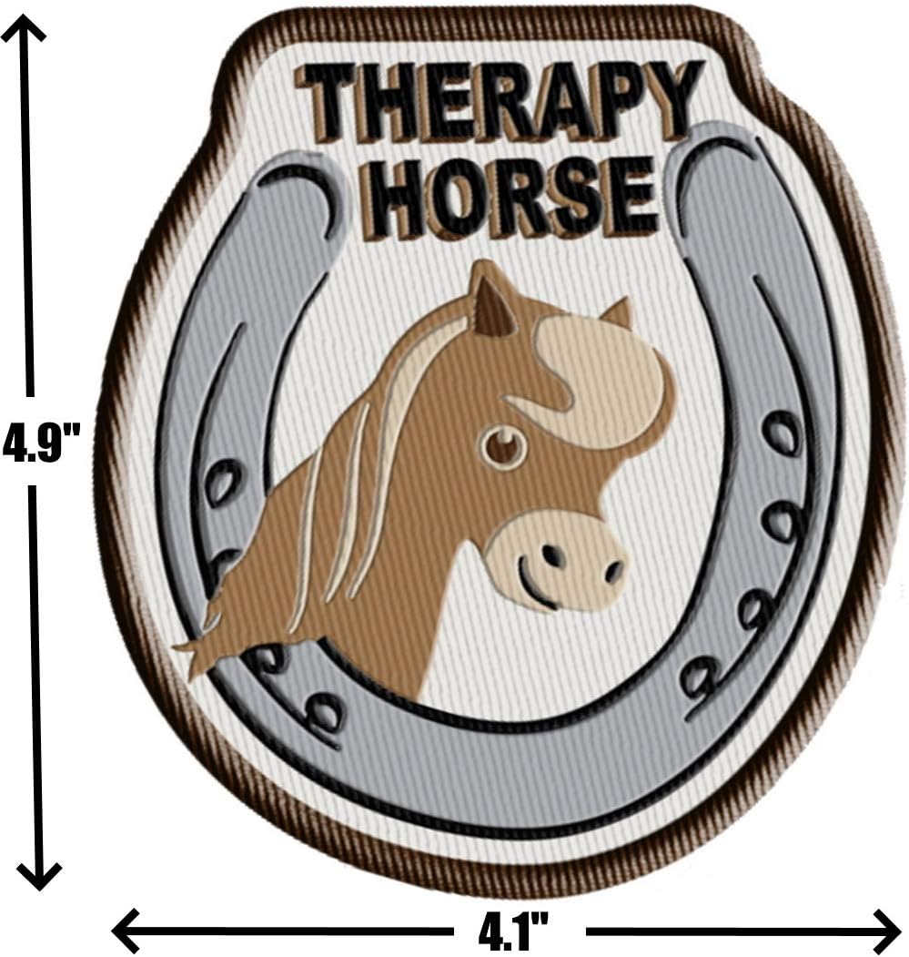 Therapy Horse Patch - Embroidered Sew On Vest Patch