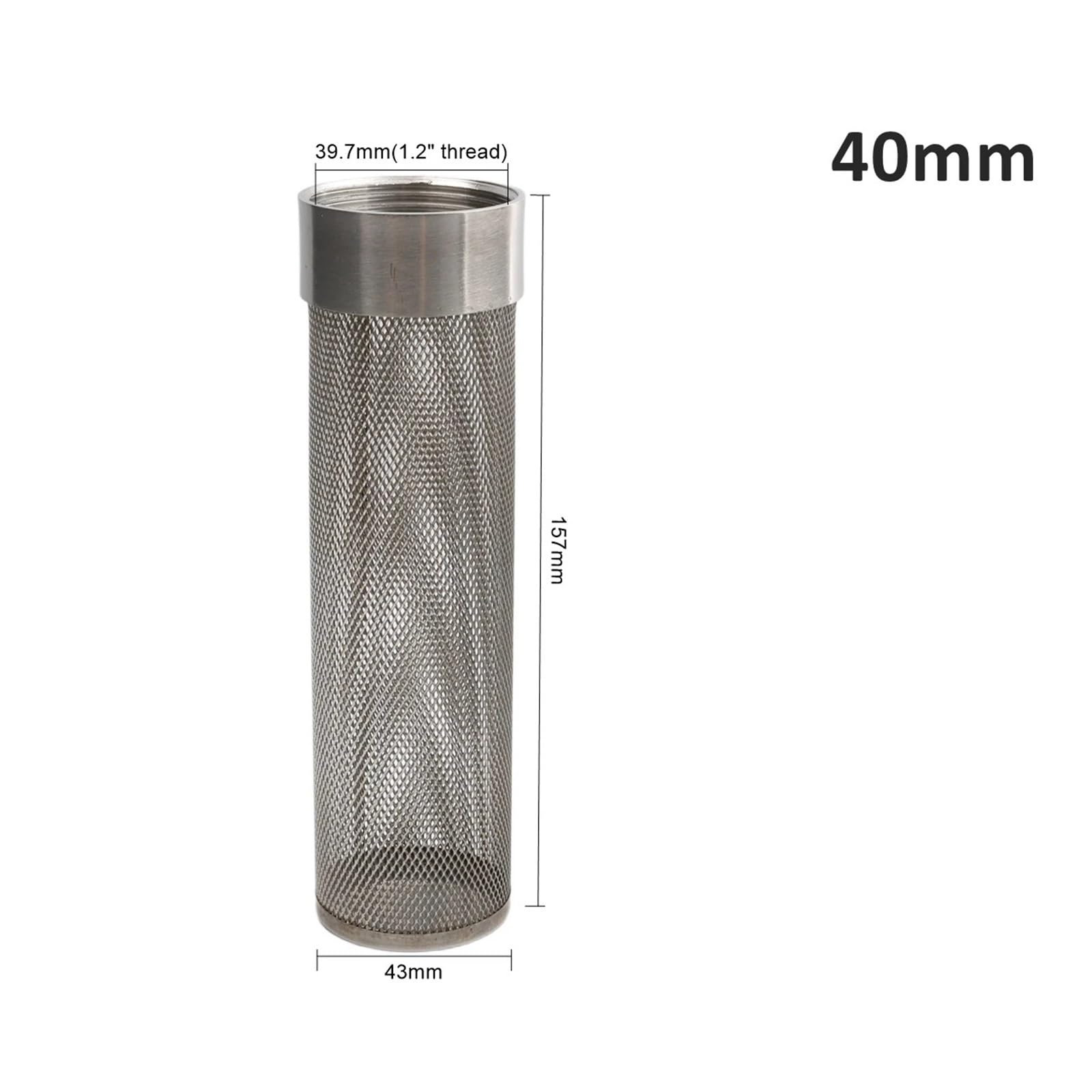 Gartenschlauchfilter, Gartenschlauchfilter aus Edelstahl mit Außen- und Innengewinde in verschiedenen Größen for Garten Aquarium(Female-40mm)