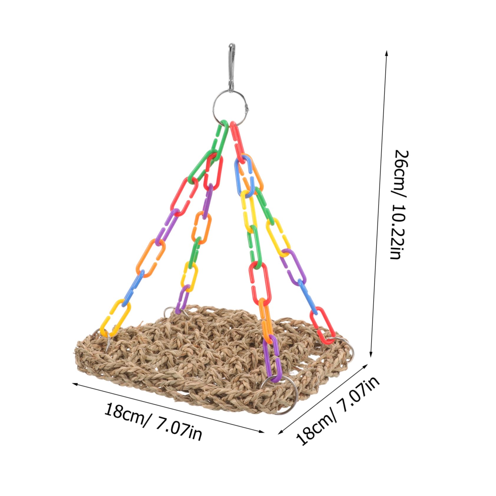 HEMOTON Bird Hammock Swing Mat for Parrots Parakeets Woven Climbing for Chewing Resting Bird Perch for Birds Approx