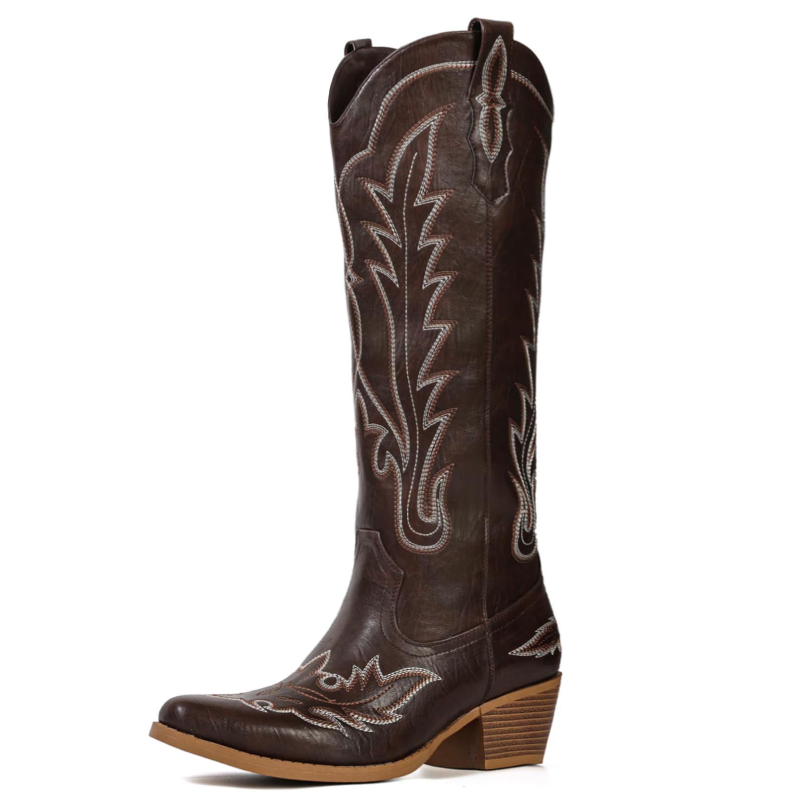 �️Fioralie Cowboy Boots for Women Knee High Cowgirl Boots — fashion deal