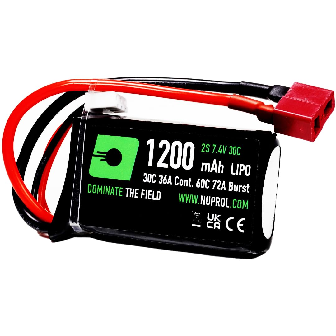 NUPROL Power - 7.4v LiPo 1200mAh 2S Deans [Rate 30C @ 36A] [Burst 60C @ 72A] - PEQ15 Micro