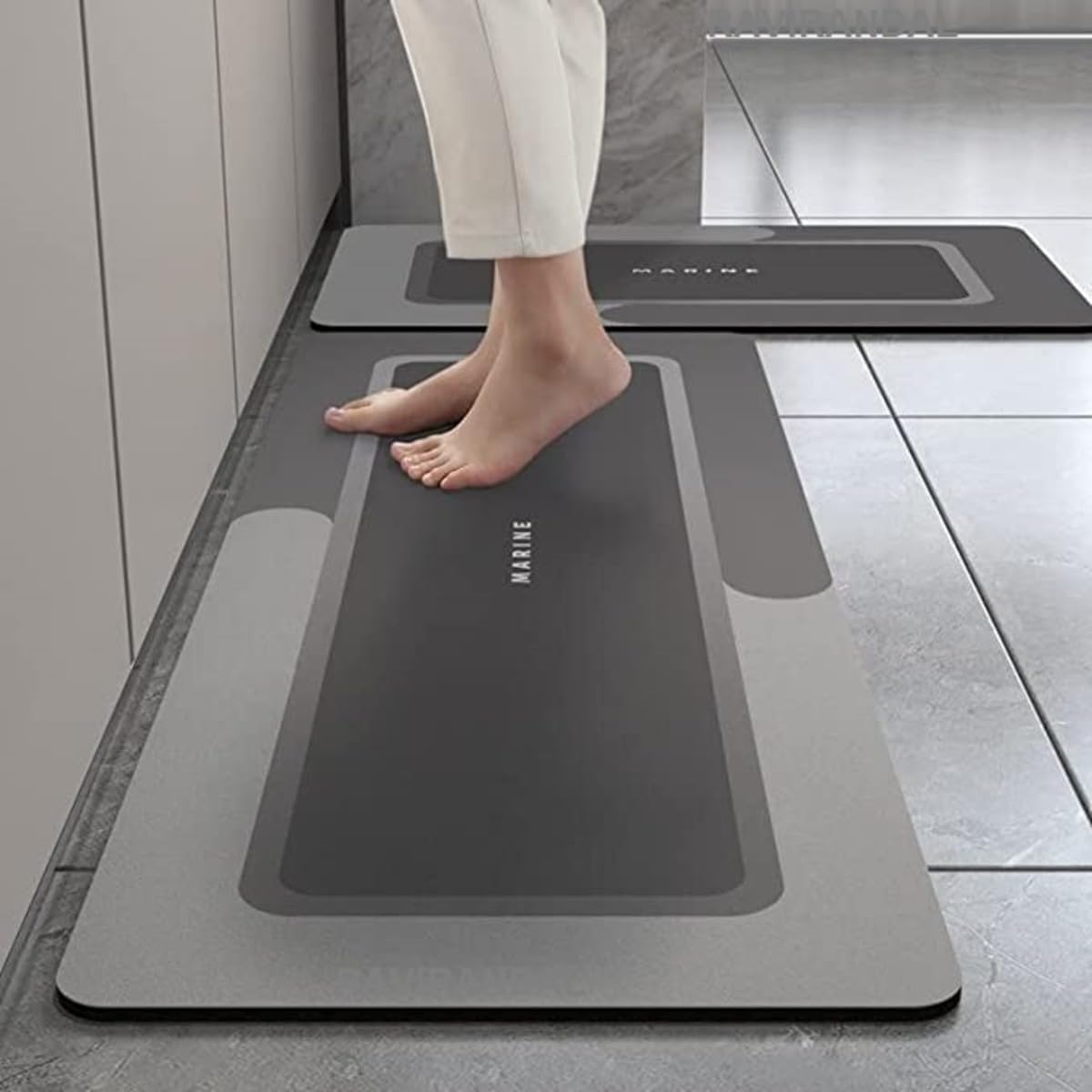 KESI ORNAMENTS 2 PCS Kitchen Floor Mat Set | Anti-Slip Kitchen Rugs & Mats | Waterproof & Non Slip Kitchen Mats for Cushioned Kitchen Rugs Comfort Standing Mat for Home, Office, Sink & Laundry Room-image-41