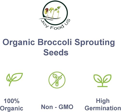 Miniatura 5 de Semillas de brotes de brócoli orgánico cultivadas en Estados Unidos, semillas de brócoli sin OMG para germinar en bolsa de pie, semillas de verduras