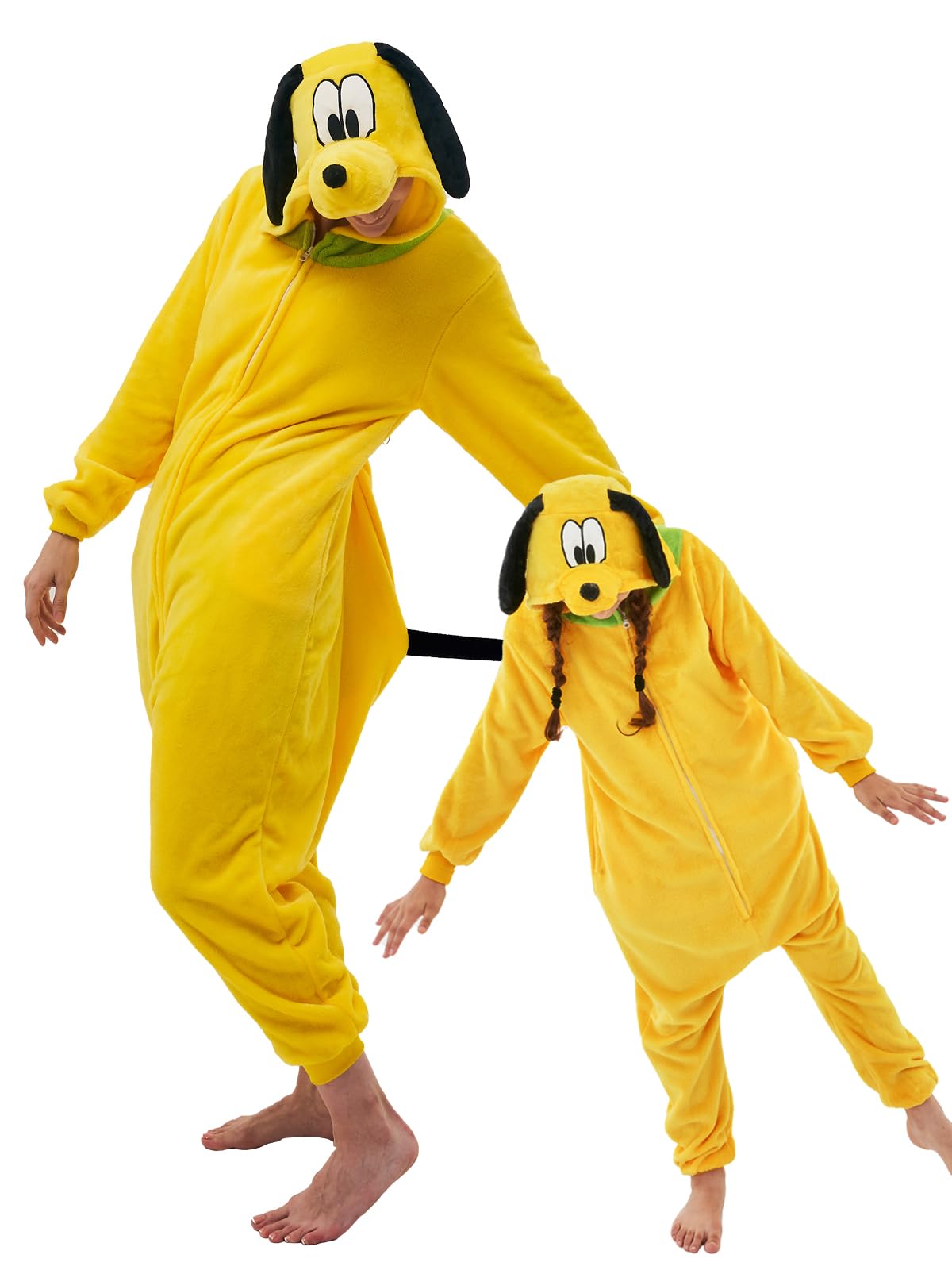 GONAAP - Pijama unisex de una pieza para adultos, disfraz de animal, ropa de dormir | Mono de sherpa suave con cremallera y bolsillos, overol con capucha 3D, acogedor para Halloween, Navidad, fiestas y descanso