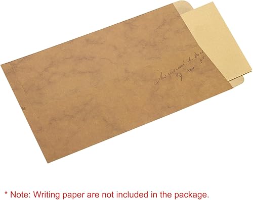 Miniatura 4 de PATIKIL Sobres de tarjetas de regalo vintage de 9.8 x 6.3 pulgadas, paquete de 50 sobres de tarjetas de Navidad de estilo retro para cumpleaños,