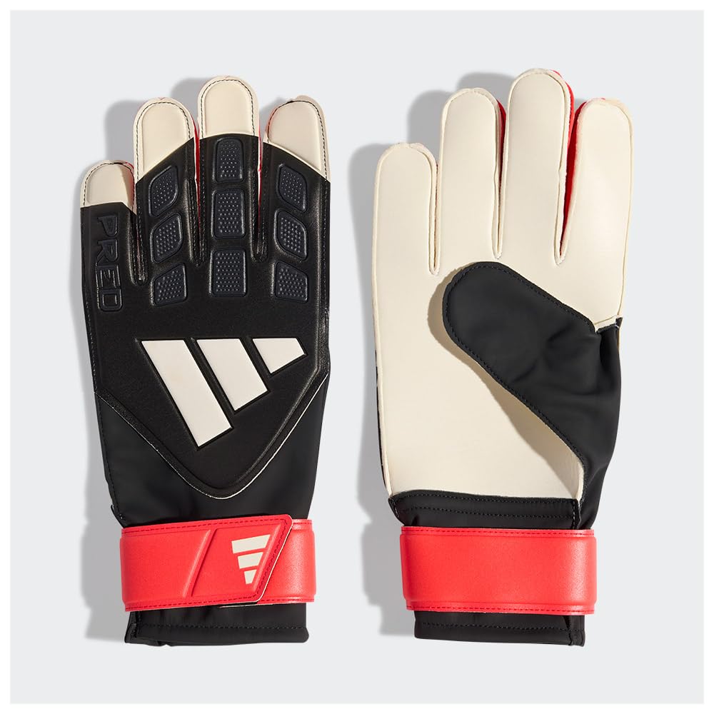 adidas Mixte Predator Goalkeeper Glove Training Gloves, Black/​Black/​Lucid Red, 10