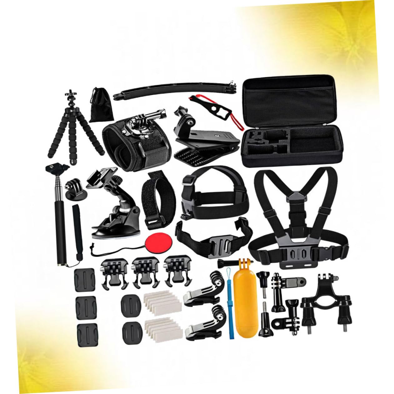 OSALADI Kit De Accesorios para Cámara De Acción Correa Flotante Trípode Adaptador y Ventosa para Uso Acuático Compatible con Modelos 8, 7 y 6