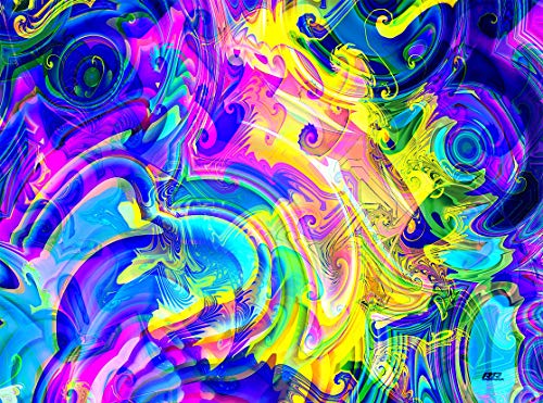 Watercolor Colorful Abstract Art Kitchen Glass Cutting Board Modern Decorative Gift Modern Wavy Contrast Design