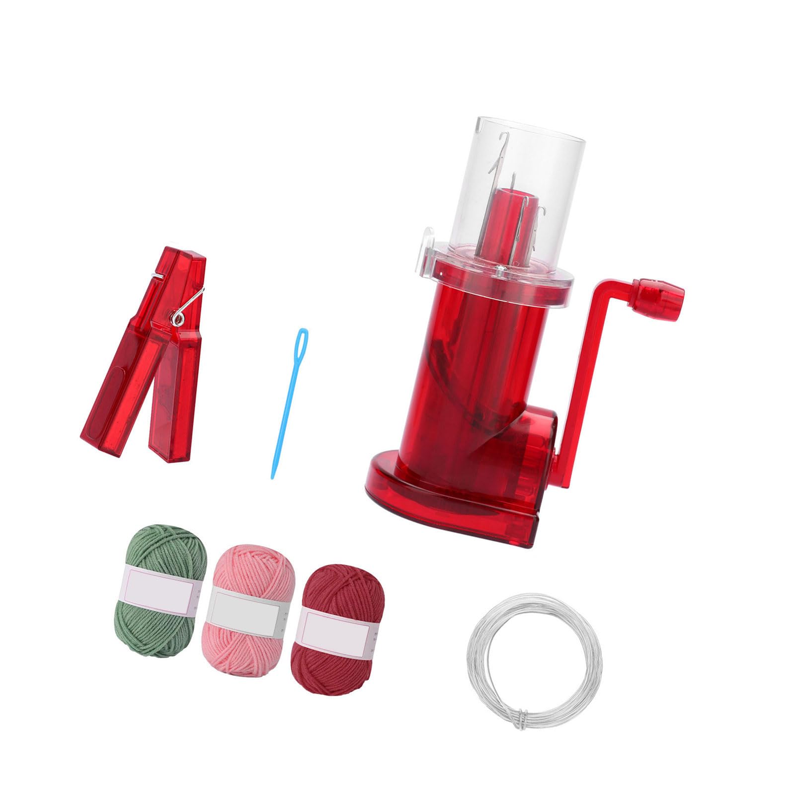 NEWFT French Knitting Tool Hand Operated Cord Knitter Household Weaving Knitting Machine with Yarn Needle for Bracelets Making Weaving Machine