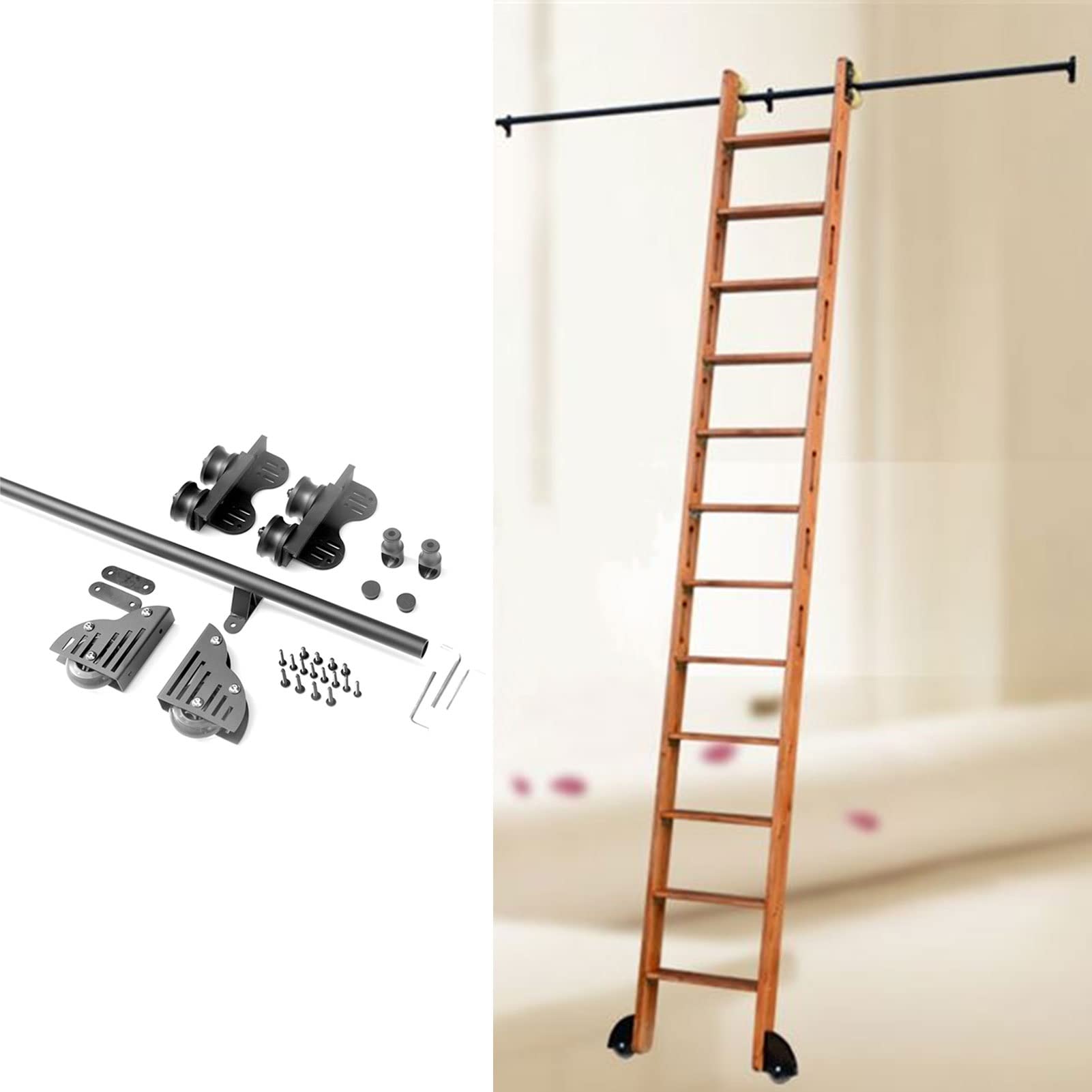 Matériel d'échelle roulante rail de guidage coulissant kit de quincaillerie pour meuble
