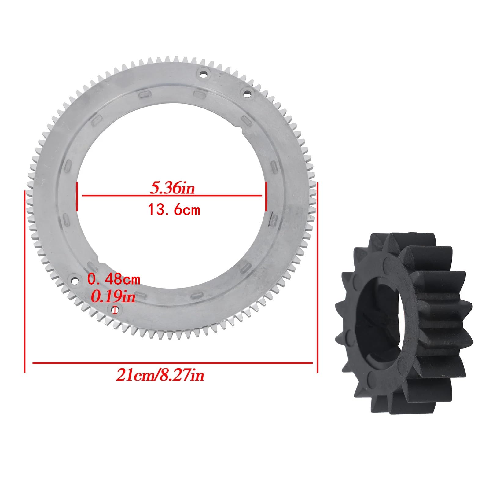 CHICHIYANG Metall Schwungrad Ring Getriebe Kit 696537 Rasenmäher Ersatzteile passend für Briggs & Stratton Motoren 19G437-1190-E1