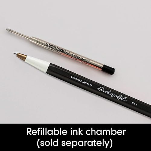 Miniatura 6 de LEUCHTTURM1917 - Bolígrafo Drehgriffel (negro) - Bolígrafo con tinta azul real incluida