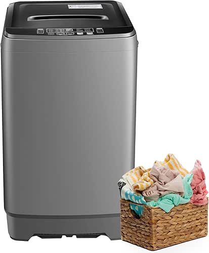 17.6Lbs Portable Washing Machine, Full-Automatic Portable Compact Washer with Drain