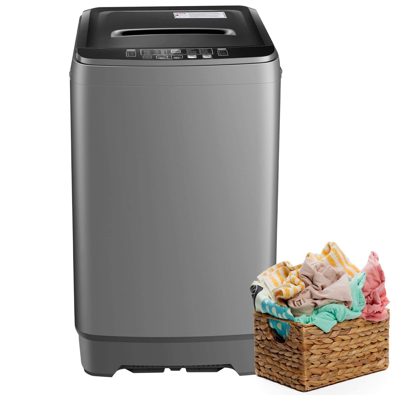 Lavadora portátil YASHE de 17,6 libras, tina de 1,12 pies cúbicos, lavadora y secadora combinadas con bomba de drenaje, pantalla LED completamente automática, lavadoras compactas, 10 ciclos de lavado, lavadora y secadora para apartamentos, casas rodantes, dormitorios
