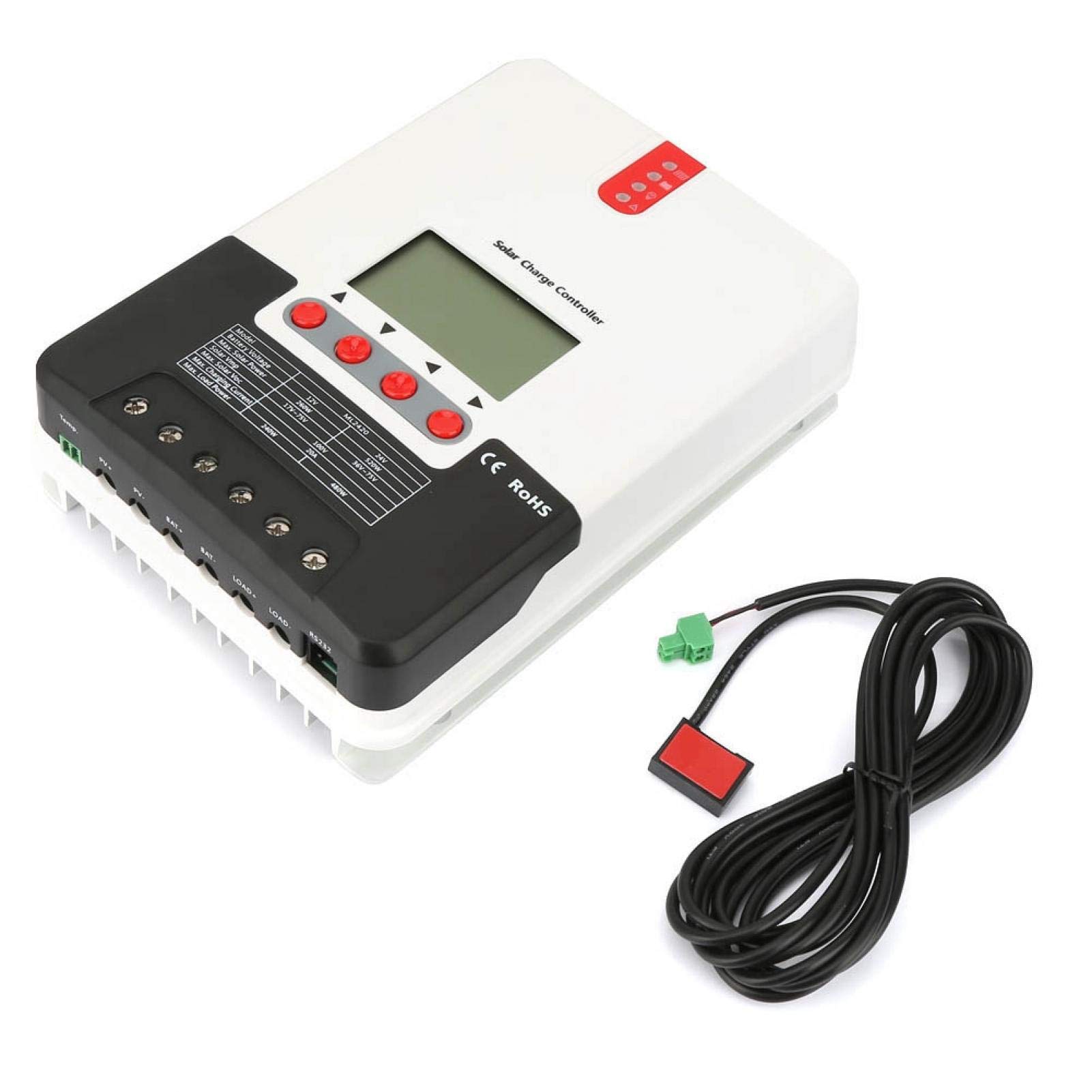 Regolatore di carica solare, regolatore di carica solare del pannello di controllo con display LCD, regolatore del pannello solare per prevenire il sovraccarico (ML2420)