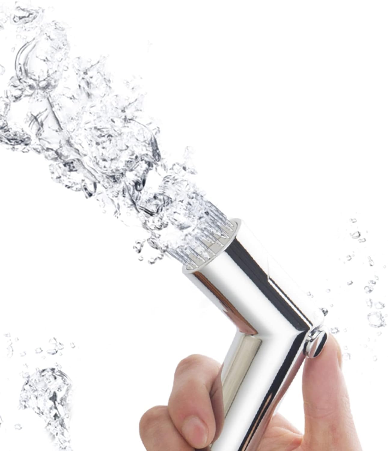 Toilet Bidet Kit - Handheld Bidet Sprayer - Chrome Toilet Shower Head with Hose and Holder Wall Mounted — view 6