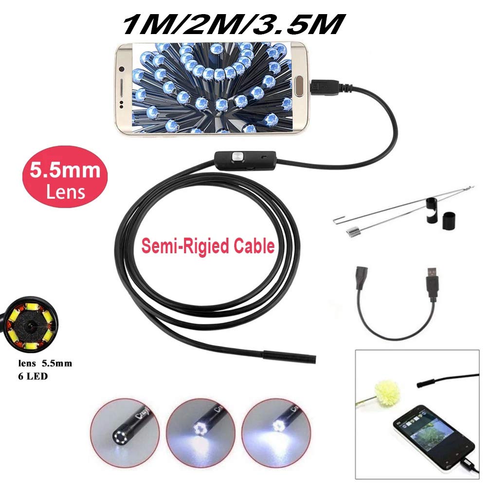 Endoscopio Impermeabile IP67 Con Luce, Cavo Da 3,5 M Per Telefono E Riparazioni Auto