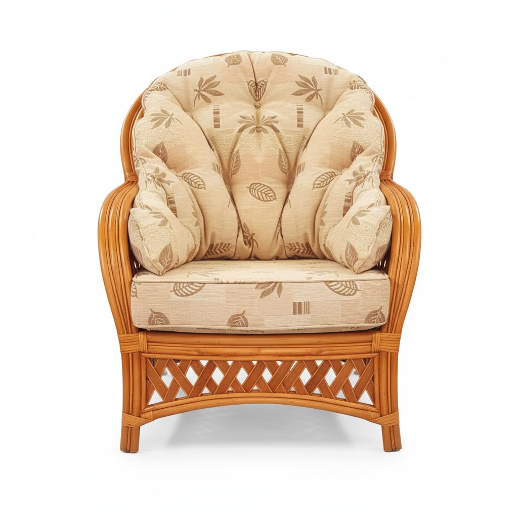 Hartfords Relpacement cushions for a Wrap round Suite of Conservatory Cane Furniture - choice of fabrics (Delamere Gold, Chair Cushions Set) โ image 1