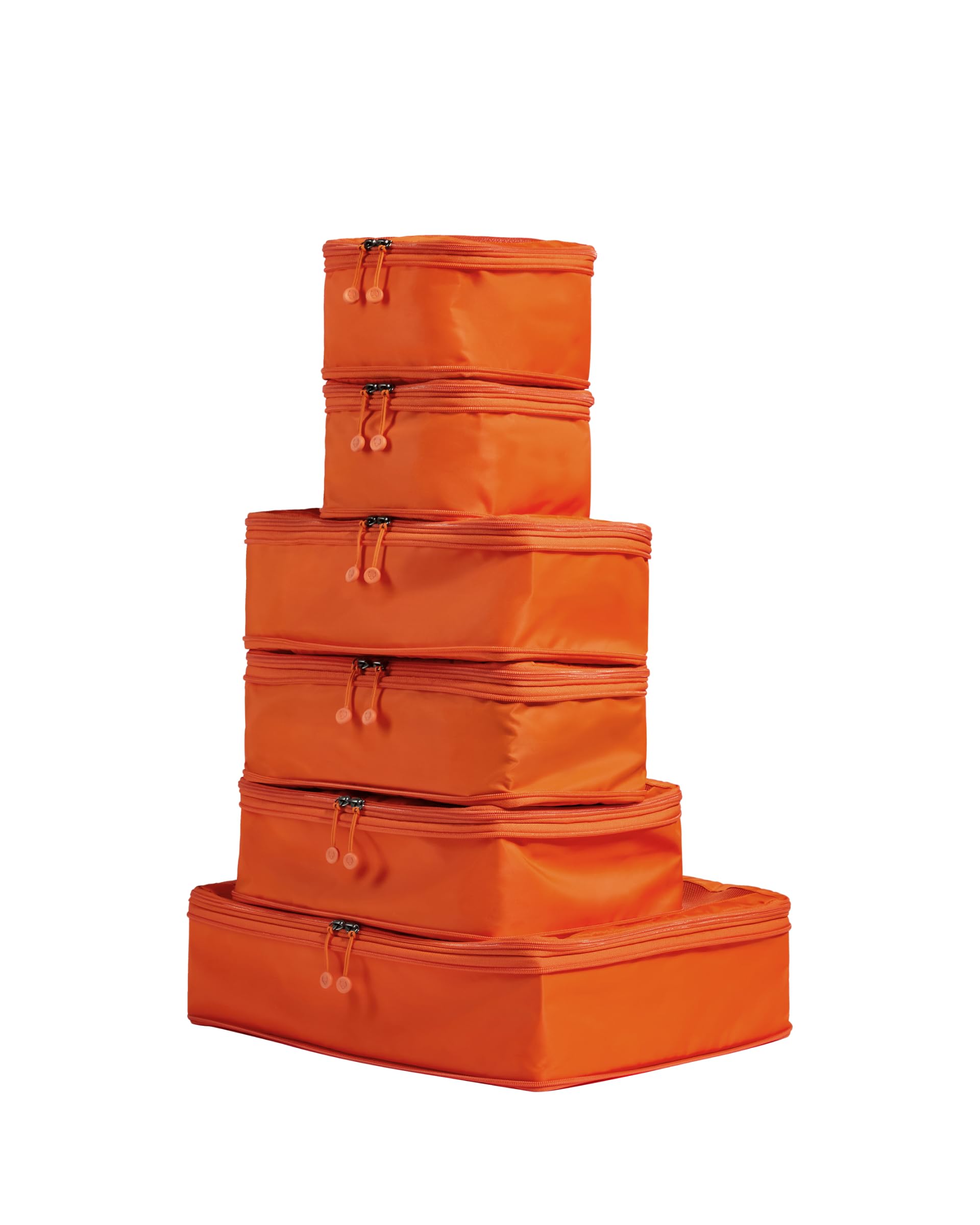 ANTLER - Compression Packing Cubes, Set of 6 Essential Packing Cubes for Suitcases and Backpacks - Holiday, Travel & Accessories Organiser, Easy Clothes and Shoe Storage - Coral