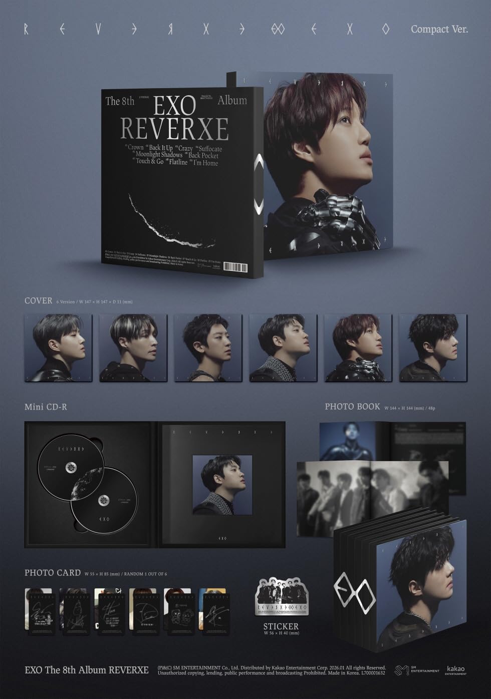Amazon.co.jp: [ Compact Ver. ] EXO - 8TH ALBUM [ REVERXE ] 韓国盤