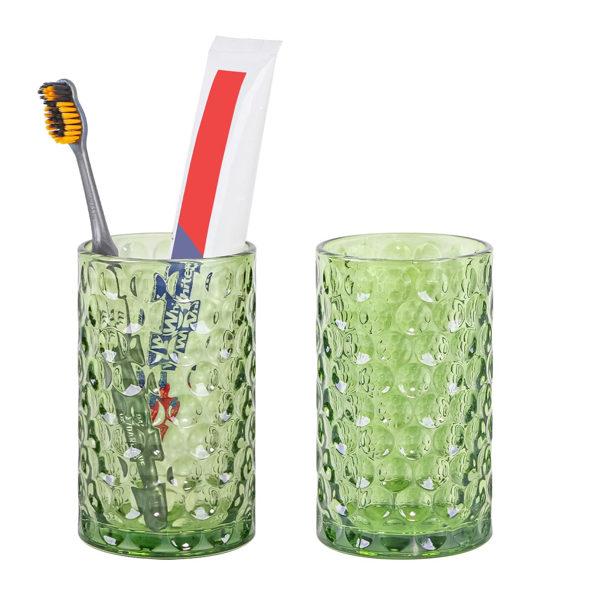 Uchwyty na szczoteczki do zębów do łazienek, 350 ml, szklany uchwyt na szczoteczkę do zębów i zestaw kubków łazienkowych, dekoracyjne akcesoria łazienkowe, organizer na szczoteczkę do zębów