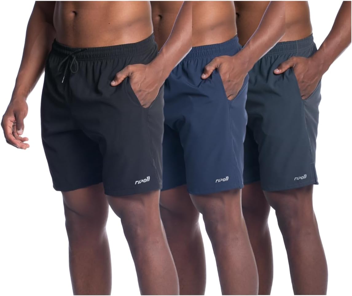 Kit 3 Bermuda Short Masculino Tactel Elastano Academia Treino Praia Qualidade Premium…