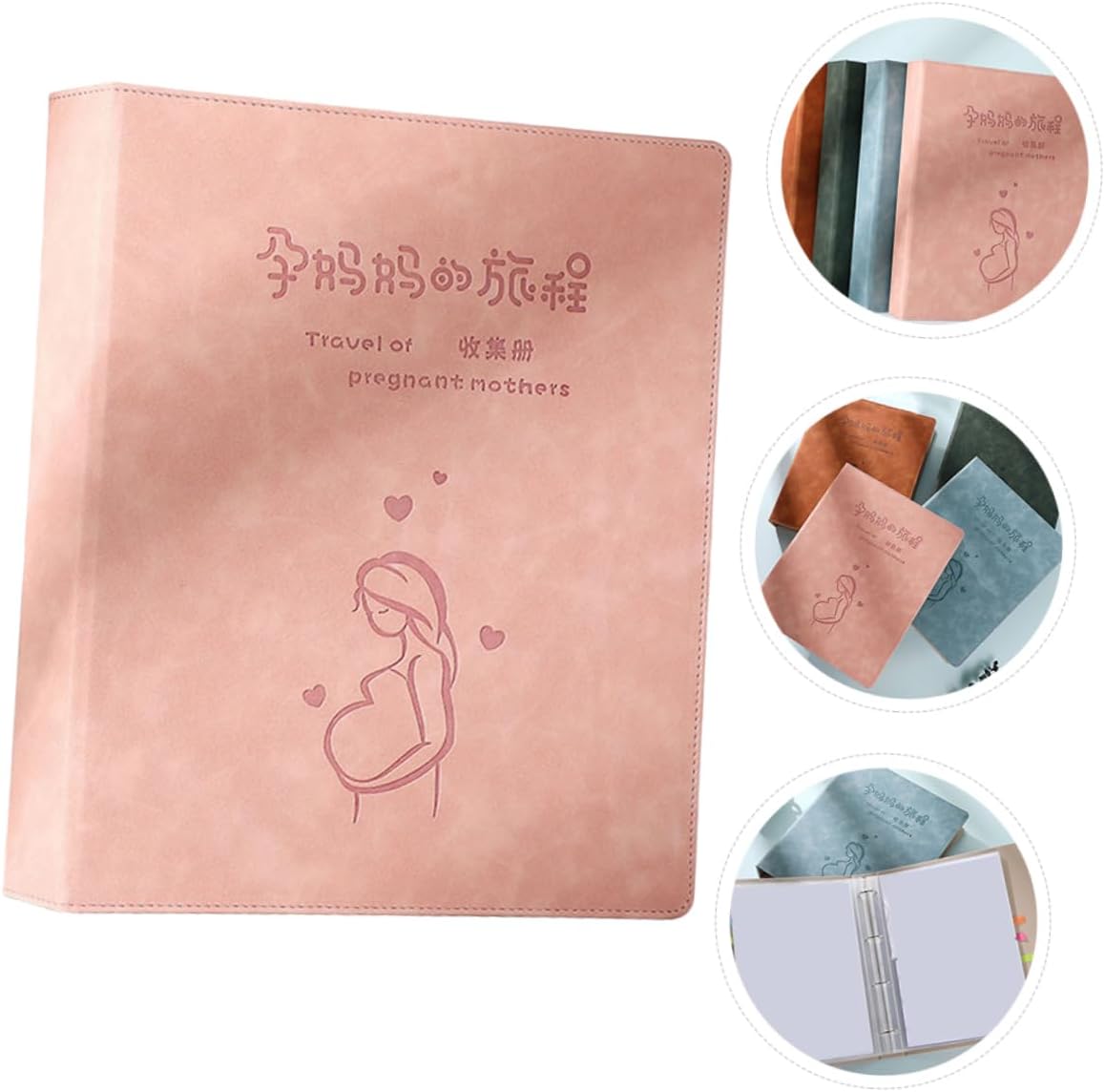 KESYOO Vintage Pregnancy Journal Keepsake for New Moms Milestone Tracker 120 Pages Floral Design for Baby's First Year