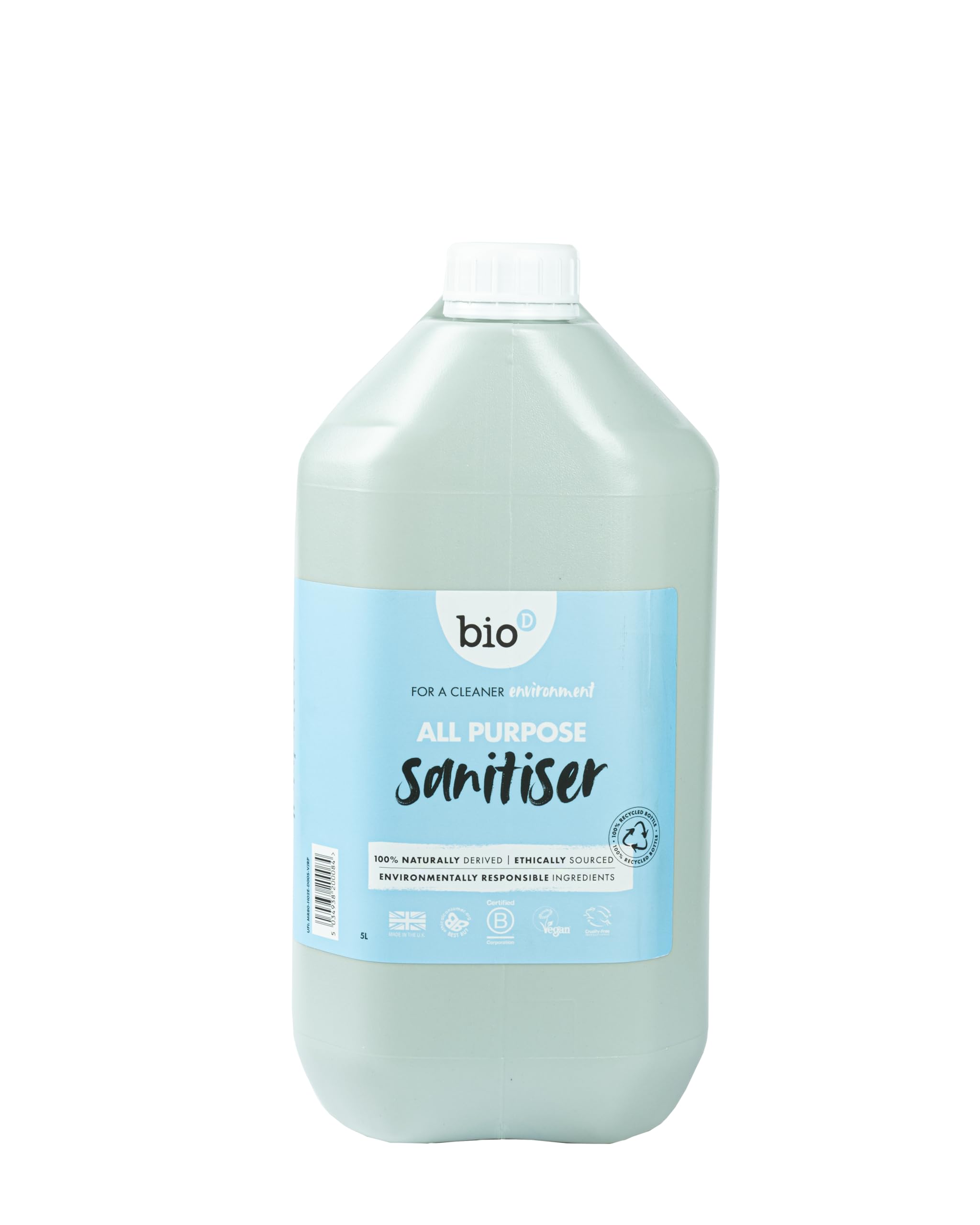 Bio-dAll Purpose Sanitiser 5L | Eco Friendly | Allergy Friendly | Vegan | Cruelty Free[Amazon-developed Certification] Compact by Design