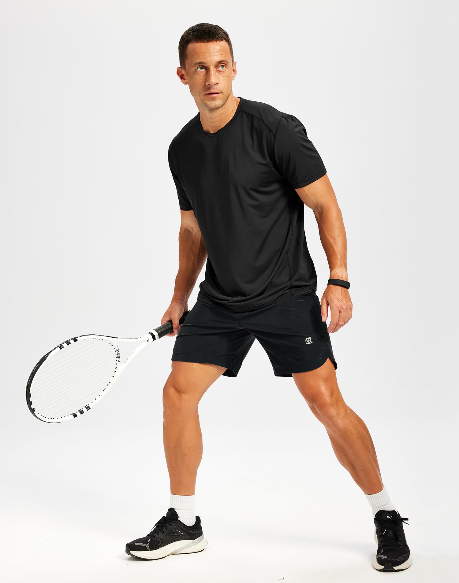 Rane Sports Sporthose Herren Kurz - Gym Shorts für Training & Fitness - Atmungsaktive Laufhose Männer - Schnelltrocknende Workout Hose - Kurze Jogginghose mit Kordelzug