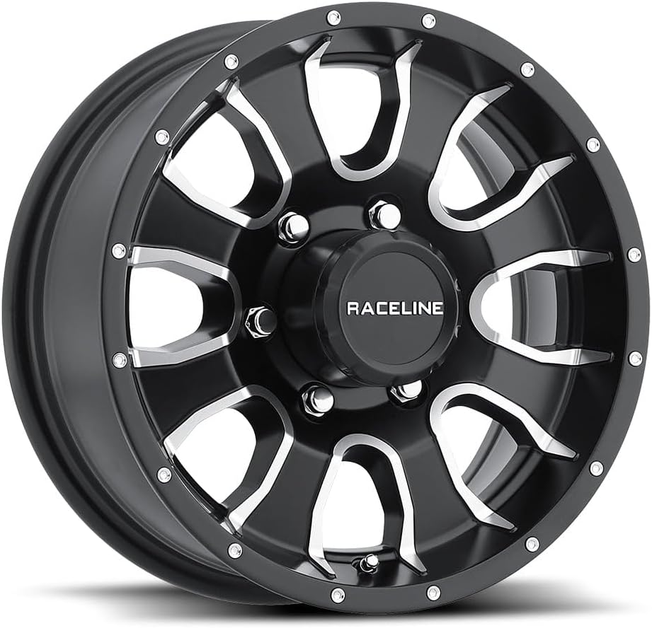 Raceline Wheels 860M Mamba Trailer Satin Black Machined Face Wheel (13 x 4.5 inches /5 x 114 mm, -0 mm Offset)