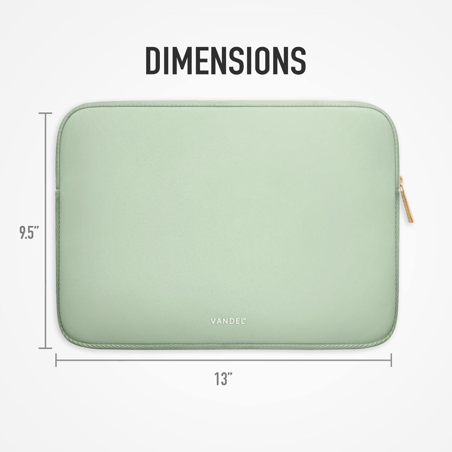 Vandel MacBook Air 13 inch Laptop Sleeve, Fits 13-13.3 inch Laptops: Neoprene MacBook Air & Pro Case, Chromebook, HP Soft Cover | Thin Computer Carrying Bag, Sage Green Mac (M1 & M2) Pouch - Image 7