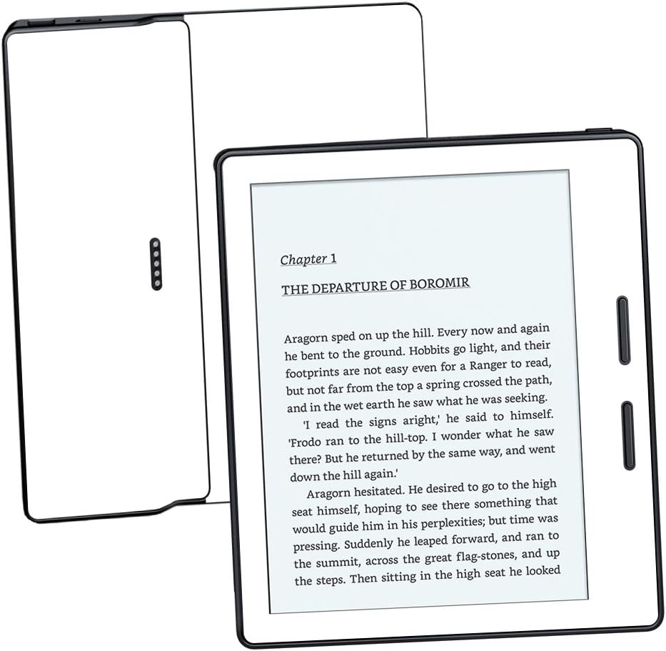 MightySkins Skin Compatible with Amazon Kindle Oasis 6" (8th Gen) - Solid White | Protective, Durable, and Unique Vinyl Decal wrap Cover | Easy to Apply, Remove, and Change Styles | Made in The USA